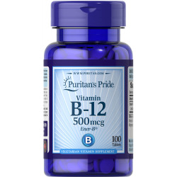 Puritan's Pride Vitamin B-12 500 mcg Tablets 100's 