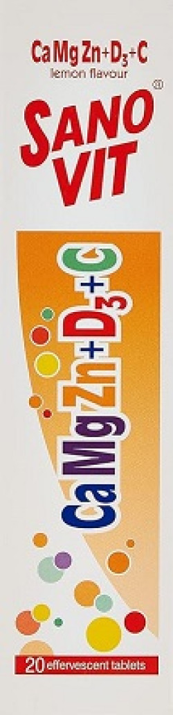 Sanovit Ca Mg Zn+ D3 + C Effervescent Tablets 20's 