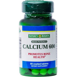 Nature's Bounty High Potency Calcium 600 Coated Tablets 60's