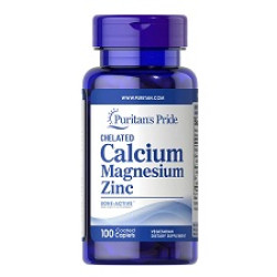 Puritan's Pride Chelated Calcium Magnesium zinc Caplets 100's