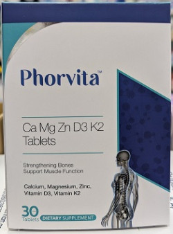Phorvita Ca Mg Zn D3 K2 Tablets 30'S